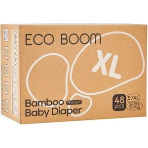 Eco Boom Бамбукови еко пелени Eco Boom Premium - Размер 5, 12-17 kg, 48 броя (ECO BOOM) - baby