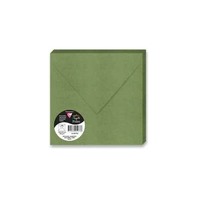 Barevná obálka Clairefontaine 165 × 165 mm, 20 ks, tm. zelená
