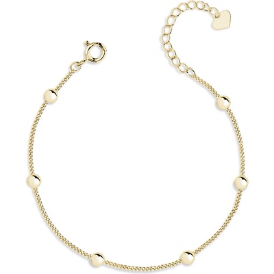 Lunica Stříbrný kuličkový náramek GOLD 0781