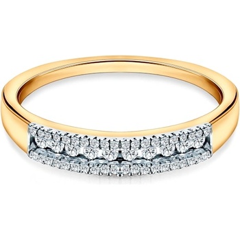 SAVICKI Годежен пръстен Savicki: злато, бял сапфир, диамант