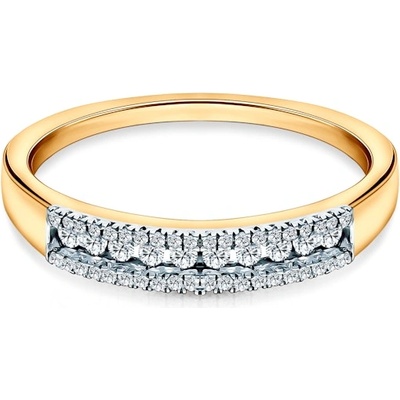 SAVICKI Годежен пръстен Savicki: злато, бял сапфир, диамант