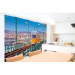DIMEX ART Самозалепваща се флизелинова фототапета исторически жълт трамвай 375 x 250 см
