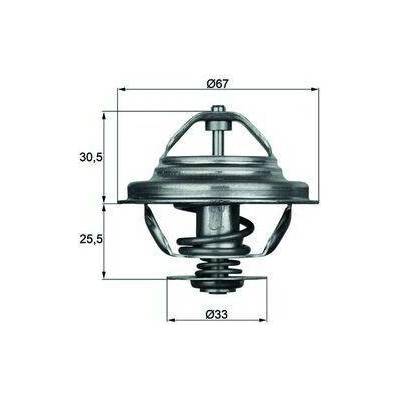 Termostat, chladivo MAHLE TX 27 80D
