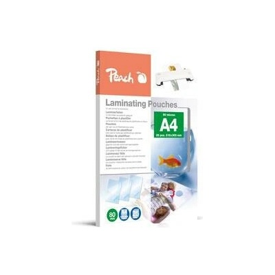 PEACH laminovací folie A4 (216x303mm) Laminating Pouch , 80mic, lesklé, 25 ks PPR080-02