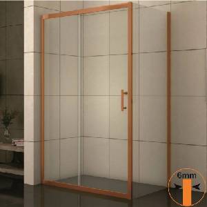 Inter Ceramic правоъгълна душ кабина с плъзгаща се врата 120x80 см бронз - прозрачна (1506BR)