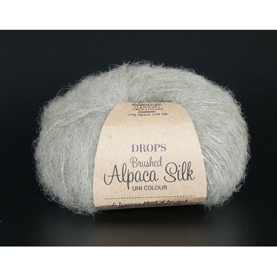 Příze DROPS Brushed Alpaca Silk 02 - šedobéžová