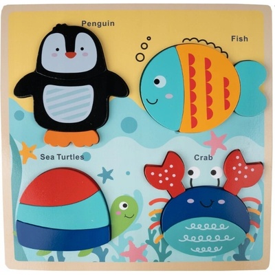 vkládací puzzle velké, 30x30 cm - Mořské zvířátka (93206901)