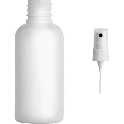 Via Plastová lahvička bílá s bílým kosmetickým rozprašovačem 50 ml