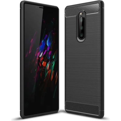 Sony Xperia 1 Carbon Fiber Удароустойчив Калъф и Протектор