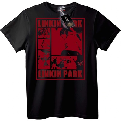 NOONEBRAND Тениска Червен Комикс на Linkin Park - 2XL, Black