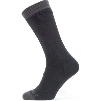 SealSkinz Nepremokavé ponožky Wiveton čierna/sivá