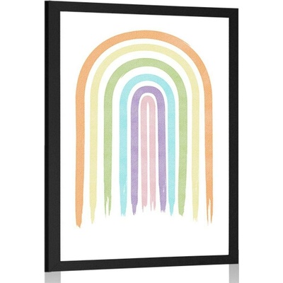 Plakát pastelová duha Mid-Century - 40x60 no frame