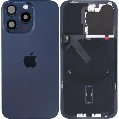 Zadné sklo s MagSafe magnetom, NFC a Flex káblom svietidla iPhone 15 Pro – modrý titan – Apple Genuine IPH2354