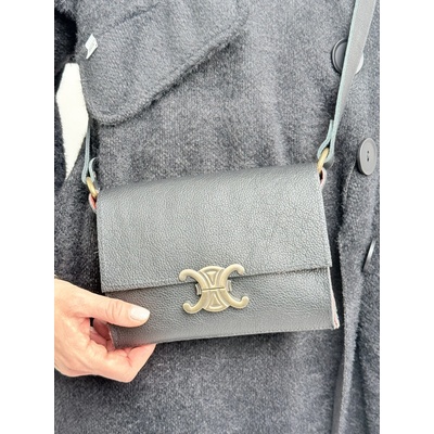 Voga Móda kožené crossbody CELINE Čierna
