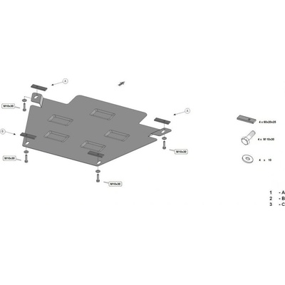 Kryt pod prevodovkou SUBARU FORESTER (SJ_) - Plech -