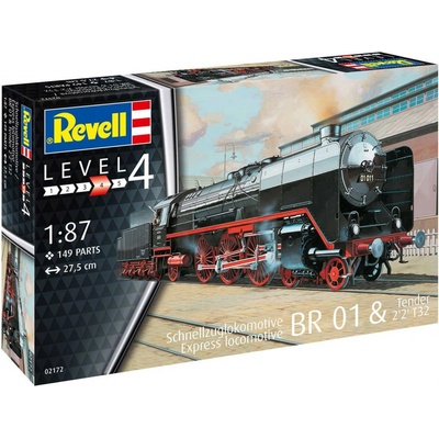 Revell Plastic ModelKit lokomotiva 02172 Schnellzuglok BR01 mit Tender 2'2' T32 18-02172 1:87