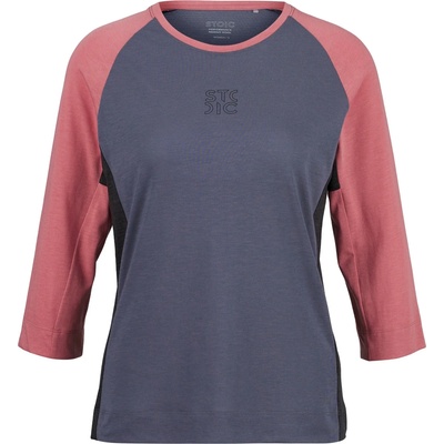 Stoic Дамска фланелка с къс ръкав за колоездене Stoic Women's PerformanceMerino LofsdalenSt. MTB 3/4 Tee Cycling jersey - Faded Rose / Multi - размер XS (156-2839-0111)