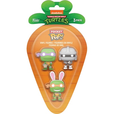 Funko 3 Pack Carrot Pocket Pop! Teenage Mutant Ninja Turtles Donatello Michelangelo Shredder