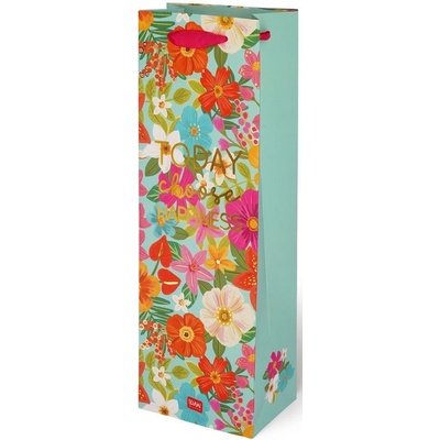 Dárková taška na víno Legami Gift Bag - Bottle - Flowers