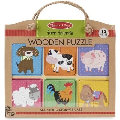 Melissa & Doug dřevěné puzzle na cestu Farma