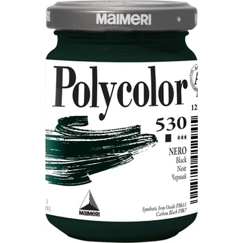 Maimeri Vynil Polycolor АКРИЛНА боя Black 530 140 ml 1 бр (M1220530)