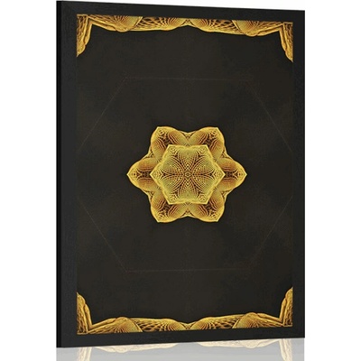 Plagát zaujímavá zlatá Mandala