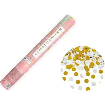 Vystreľovacie konfety zlaté a strieborné bodky 40 cm