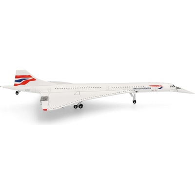 Herpa Concorde British Airways "United Kingdom Union Jack" Colors nose down 1:500