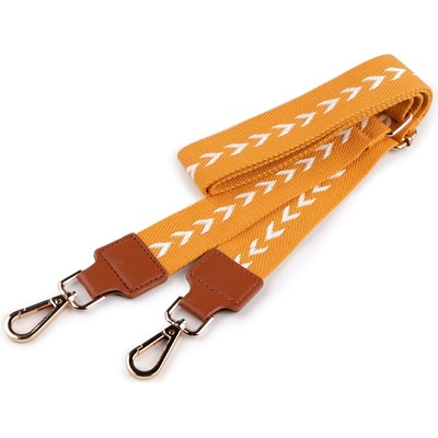 Popruh na tašku s karabinami šíře 3,8 cm oranžová 1 ks