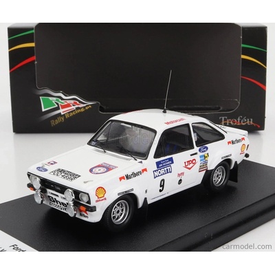 Trofeu Ford england Escort Mkii night Version N 9 Rally 1000 Lakes 1976 A.vatanen A.aho Bílá Červená 1:43