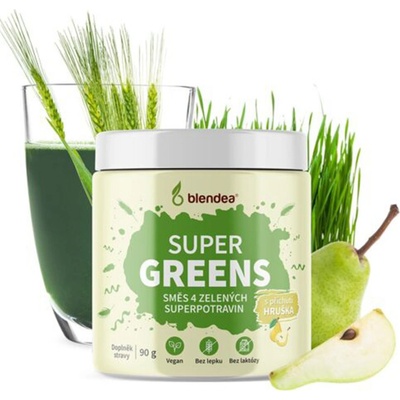 Blendea Supergreens prášek na přípravu nápoje pro detoxikaci Pear 90 g