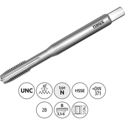 Narex Ždánice 041531820009000 - Závitník strojní UNC 5/16" stoupání 18P na palec (") typ 3043 kód 1504, DIN 371