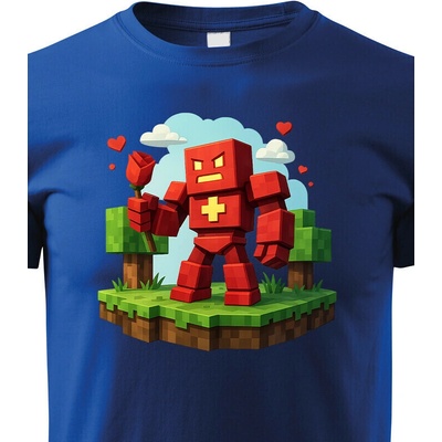 Dětské tričkoMinecraft Robot ModráCanvas Dětské tričko Bezvatriko.cz 3193
