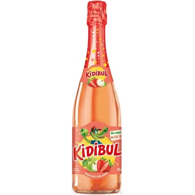 Kidibul Dětský šumivý nápoj Jablko a Jahoda 0,75 l