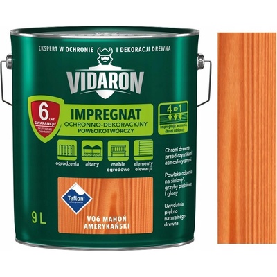 Impregnace na dřevo Vidaron V06 Americký mahagon 9 l