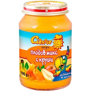 Слънчо пюре плодов микс с круши - 190 г - topcho-online
