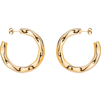 Franco Bene Deformované náušnice pozlacené 2201