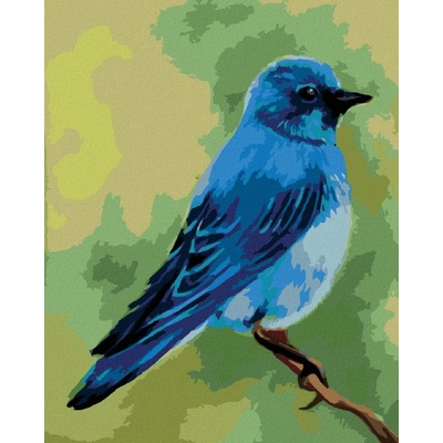 ZUTY Malování podle čísel MODRÝ PTÁČEK 2 MYROSLAVA VOLOSCHUK Rozměr 80 x 100 cm Rámování bez rámu a bez vypnutí plátna