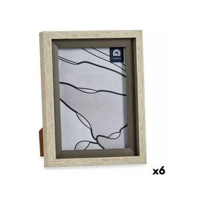 Gift Decor Рамка за снимки 17 x 2 x 21, 8 cm Кристал Сив Бежов Пластмаса (6 броя)