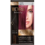 Victoria Beauty Оцветяващ шампоан с кератин - Череша (v46), 4-8 измивания
