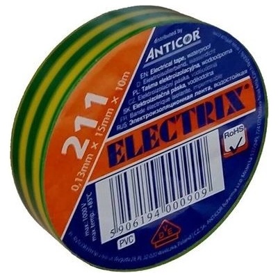 ANTICOR Izolačná páska PVC 15 mm x 10 m zelenožltá