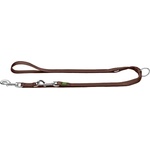 HUNTER Повод за куче Hunter Adjustable Nylon V Leash Dog leash - Brown - размер Länge max. 200 cm (057-0385-0211)