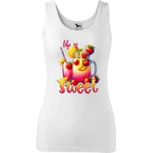 Bloompress dámske tielko Life is sweet stačí si to pripomenúť Biela
