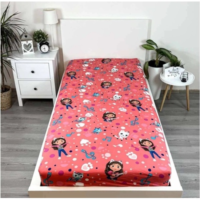 Jerry Fabrics Prostěradlo Gabbys Dollhouse 90x200x25