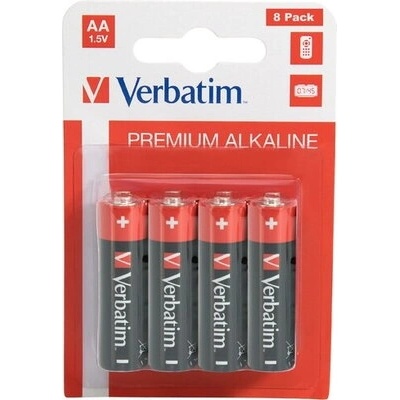 Verbatim Батерия Verbatim ALKALINE BATTERY AA 8 PACK (HANGCARD) (49503)