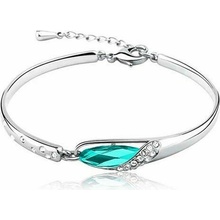 Swarovski e. dámsky, pevný náramok Glass Slipper, tyrkisový seb5234