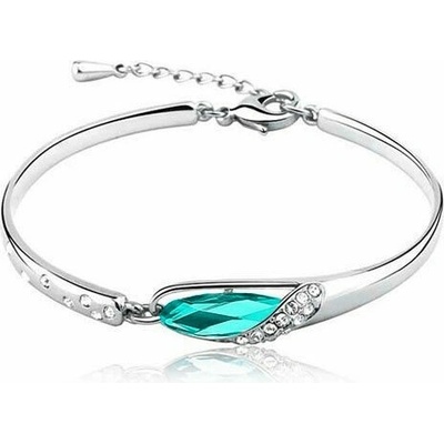 Swarovski e. dámsky, pevný náramok Glass Slipper, tyrkisový seb5234