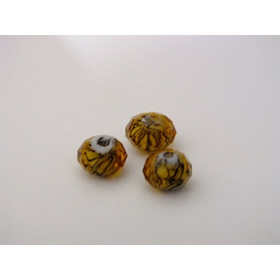 Korálky brúsené 8 mm oranžová 2 ks