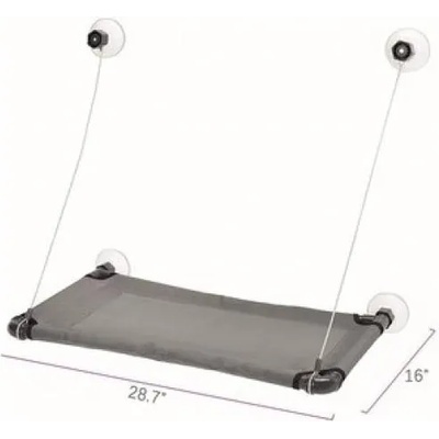 M-PETS HORIZON Cat Window Perch - Легло за прозорец за котка, сиво - 41, 5x58x72, 5 см, Белгия 20630499