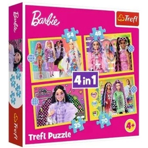 Trefl Trefl: Барби свят 4 в 1 пъзел - 35, 48, 54, 70 части